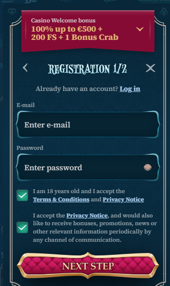 Registracija v BetAlice
